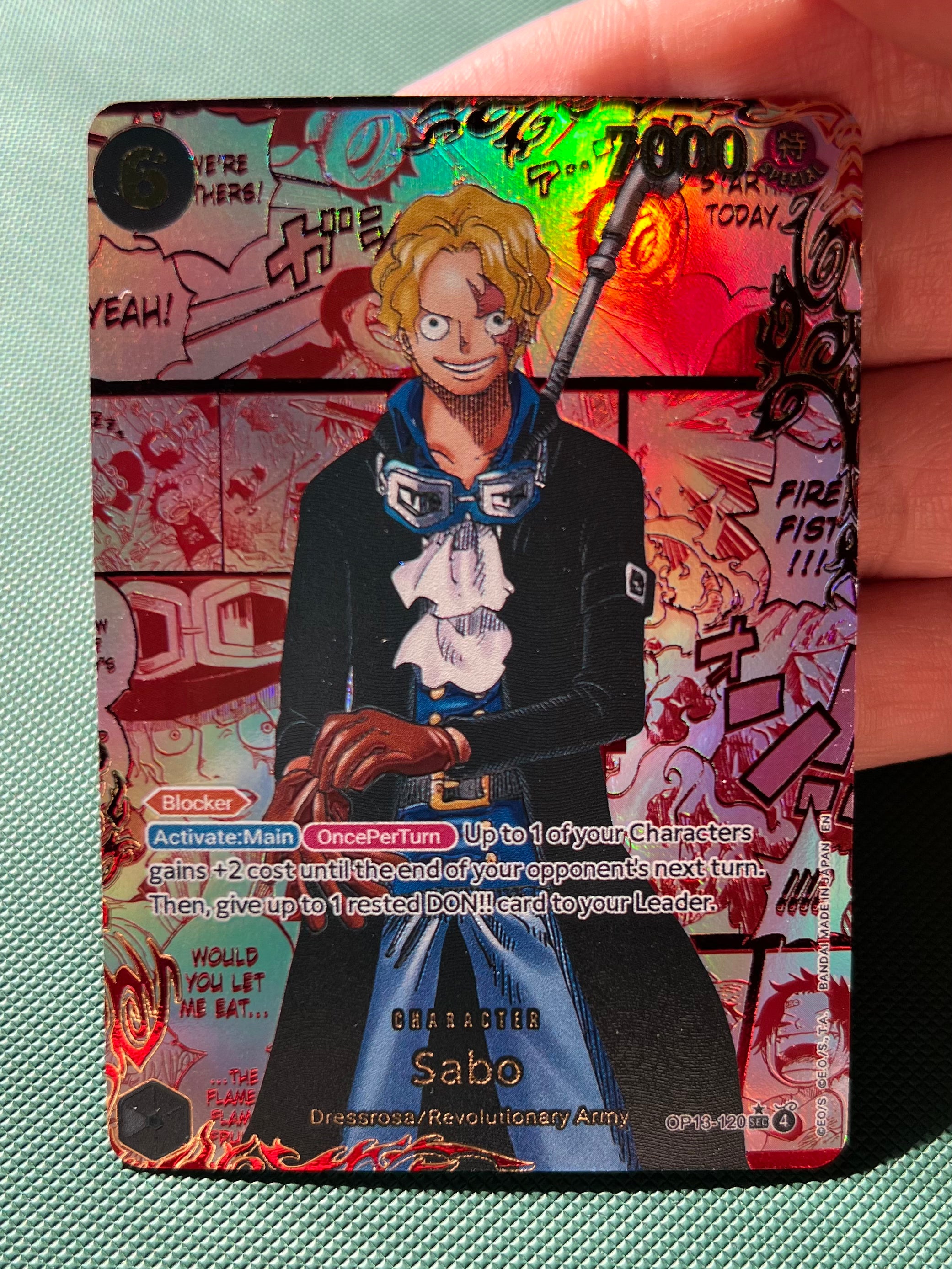 Sabo Red Manga Alt Art OP13-120 PROXY