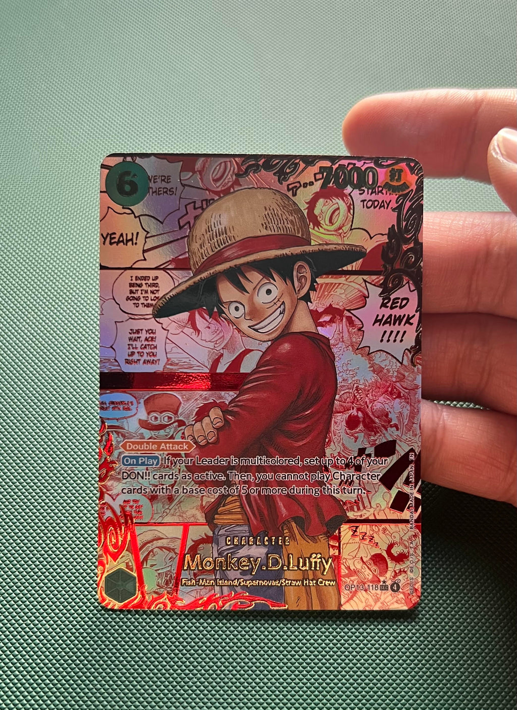 Monkey D. Luffy Red Manga Alt Art OP13-118 PROXY